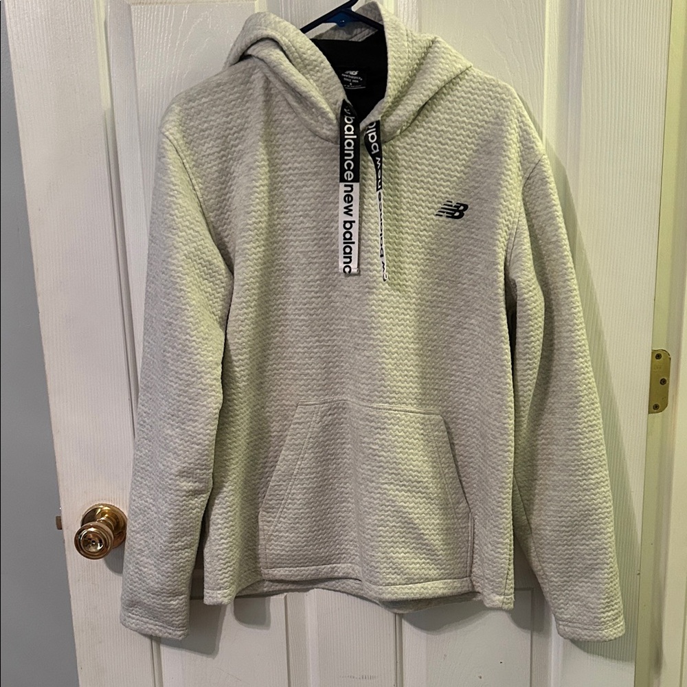 New Balance Light Gray Textured Hoodie